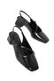Black Patent Leather Women's Classic Heeled Shoes 21296 - 2