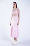 Women's Candy Pink High Neck Glittery Transparent Tulle Blouse Alc-X15126 - 6