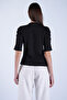 Black High Neck Hidden Zipper Sleeveless Knitted Blouse Alc-X15104 - 7