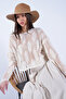 Vanilla High Neck Low Sleeve Openwork Summer Knitwear Blouse Alc-X15109 - 4