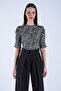Black High Neck Hidden Zipper Sleeveless Knitted Blouse Alc-X15104 - 2