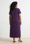 Purple Midi 100% Cotton Knit T-shirt Dress TBBSS24AH00067 - 3