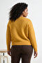 Wardrobe Essentials Hardal Alpaka Yünü Karışımlı Basic Triko Hırka TBBAW26AV00037 - 3