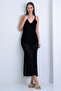 Black Rope Strap Lined Slit Knitwear Dress Alc-X15162 - 2