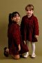 Girls' Collared Rose Textured Cotton Lined Special Occasion Dress - 7