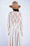 Vanilla High Neck Low Sleeve Openwork Summer Knitwear Blouse Alc-X15109 - 7