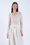 Vanilla Openwork Lacing Detailed Spanish Sleeve Knitwear Cardigan Alc-X15110 - 2