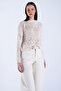 Vanilla High Neck Hole Openwork Summer Knitwear Blouse Alc-X15112 - 5