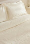 Perla Gofre 100% Cotton Double Duvet Cover Set White - 8