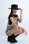 Black and White Zebra Patterned Linen Shorts Salopet Alc-X15164 - 6