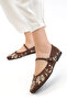 Brown Suede Women's Ballerinas 21327 - 4