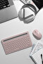 KB-BT84 Bluetooth Ultra İnce+Şarjlı Q Mac/Windows/Android/iOS Uyumlu Kablosuz Klavye Pembe Gri - 3