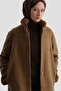 Portable Fur Collar Detailed Coat 23K7213 Tan - 4