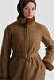 Portable Fur Collar Detailed Coat 23K7213 Tan - 2