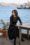 Belted Crew Neck Long Dress - 6
