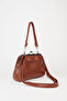 Women's Tan Butterfly 4-Compartment Lined Handbag and Shoulder Bag with Zipper Closure - 3