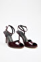 Bordo Rugan 9 cm Kadın Klasik Topuklu Ayakkabı TAKSS26TO00029
