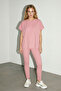 Pink Mint Plain Relaxed Bat Sleeve Tok 100% Cotton Knitted Bottom - Top Set Twoss26Au00127 - 5
