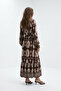 Brown Ethnic Pattern Skirt Cut-Out Maxi Woven Hijab Dress Tctss26Eb00165 - 3