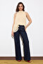 Limited Edition Koyu Mavi DÖKÜMLÜ Cep Detaylı Yüksek Bel %100 Pamuk Wide Leg Jeans TWOSS26JE00028 - 7
