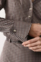 Brown-Multicolor Mini Plaid Fitted Crop Shirt Twoss26Go00150 - 5