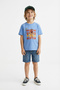 Blue Detective Reptir Printed Boy's Knitted T-Shirt Tkdss26Ts00059