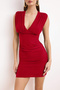 Kırmızı Bodycone/Vücudu Saran Kısa / Mini Örme Elbise TPRSS26EL00071 - 3