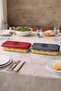 2-Piece Red&Gray Color Rectangular Glass Jar Lid, Leak-Proof and Durable Plastic Material Food Cover - 9