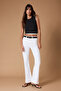 Beyaz Yüksek Bel Orta Esnek Flare İspanyol Paça Jeans TWOSS26JE00200 - 2