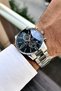 Cut Glass Men's Wristwatch 3 Atm Water Resistant Silver Color Steel Band - Hme2010C1 - 2