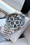 Men's Wristwatch 3 Atm Waterproof Silver- Dial Black Color Steel Band Gift Box Hme2042 - 2