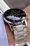 Cut Glass Men's Wristwatch 3 Atm Water Resistant Silver Color Steel Band - Hme2010C2 - 3