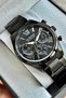 Cut Glass Men's Wristwatch 3 Atm Water Resistant Black Color Steel Band - Hme2010C5 - 4