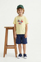 Yellow Unisex Detective Reptar Printed Knitted Top and Bottom Set Tkdss26Au00095 - 2