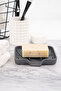 Gray Silicone Soap Dish with Water Drain and Suction Cup Flexible Structure Bathroom Kitchen Wall Type Soap Container - 5