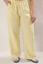 Yellow Wide Leg Linen Look Front Drawstring Bottom Top Set Tbbss25Cp00026 - 3