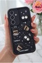 Galaxy A16 Black Soft Silicone Cover with Camera Protection and Coffee Cookie Figure - 2