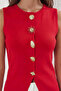 Red Button Detailed Knitwear Vest Twoss25Ye00043 - 2