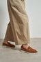 Vayne Tan Genuine Leather Flat Sole Women's Ballerinas - 3