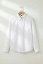 Beyaz Normal Kalıp/Regular Fit Poplin Yazlık Erkek Dokuma Gömlek TMNSS26GO00030 - 4