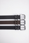 Men's Set of 3 4 cm Sports Black-Brown-Navy Blue Belt - 5