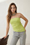 Yağ Yeşili Cut Out/Pencere Detaylı Detaylı Örme Bluz TPRSS24BZ00034