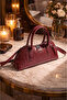 Women's Burgundy Hand and Shoulder Bag