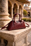 Women's Burgundy Hand and Shoulder Bag - 2