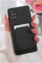 Galaxy A71 Black Silicone Cover with Camera Protection, Card Holder, Wallet and Red Button - 2
