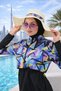 4-Piece Hijab Swimsuit with Gilet Full Covered Hijab Swimsuit Plus Size Burkini - 3