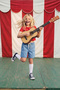 Blue Girls' Elastic Waist Plain Denim Shorts & Bermuda Tkdss26Sr00010