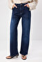 Premium Koyu Mavi Özel Kumaş Yüksek Bel Orta Esnek Straight Düz Kesim Jeans TWOSS26JE00147 - 4