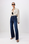 Premium Koyu Mavi Özel Kumaş Yüksek Bel Orta Esnek Straight Düz Kesim Jeans TWOSS26JE00147 - 2
