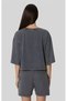Icons Plush Wash Crewneck T-Shirt Gray Women's T-Shirt -118023-Vs517 - 3